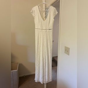 Lulus White Short Sleeve Jumpsuit